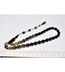 Ateş Kehribar Tesbih Beyzi Kesim 8*11 mm (khr-13015)
