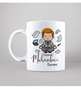 Muhasebeci Tasarımlı Kupa Kişiye Özel