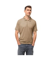 Jack Wolfskin Travel Polo Erkek Outdoor Tişört Kahve