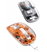 Mouse Fare Kablosuz Mouse Fare Şarjlı Bluetooth Sessiz 5 Tuşlu Şeffaf