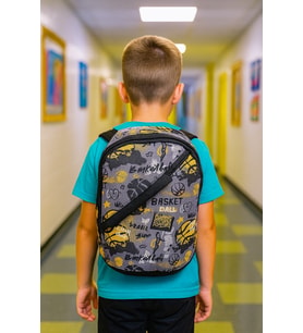 NEWBAG DESENLİ ERKEK ANAOKULU SIRT ÇANTASI (YENİ SEZON) (Gri)