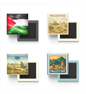 Buzdolap Magnetleri - Filistin Doğu Kudüs - Palestine - 4'lü Set Magneti