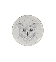 Porland Forest Owl Düz Tabak 20cm (Karışık)