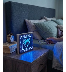 Dekoratif Kalp ve Kuş Temalı LED Gece Lambası