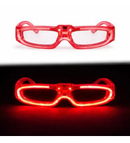 Durukar® Kırmızı LED Işıklı Parti Gözlüğü 3 Modlu – Glow &amp; Gece Eğlence Gözlüğü