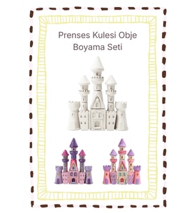 Masal Kulesi - Obje Boyama Seti, Boya Etkinlik Seti, Fırça & Boya Dahil, Kendin Yap DIY