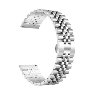Huawei Honor Magic 2 46mm 22mm Uyumlu Kordon Paslanmaz Çelik Rolex Metal KRD-36 Kayış (Gümüş)