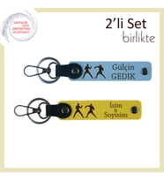 Yumruk Gücüyle Gelen Stil, Combat Desenli, Kişisel Yazılı Anahtarlık Hediyesi, Gök Mavi-Sarı