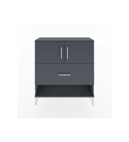 Arges Şifonyer 2 Raflı Tek Çekmeceli 2 Kapaklı 88x30x96 Antrasit-Antrasit