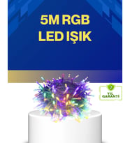Dekoratif Peri Led 5 M 50 Ampullü Şeffaf Kablo Aydınlatma