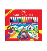 Faber Castell Mum Boya Wax Crayon 15 Renk Hediyeli