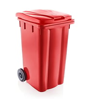 Omnipazar SY-6510 Tekerlekli Kapaklı Plastik Çöp Konteyneri 240 lt