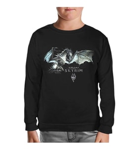 Skyrim - Paartuhnax Siyah Çocuk Sweatshirt