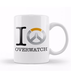 Love Overwatch Logo Kupa Bardak Porselen