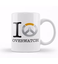 Love Overwatch Logo Kupa Bardak Porselen
