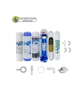 Purefer Açık kasa çift karbonlu Sertifikalı 6li Filmtec Dupon mebran  B12 Alkalili