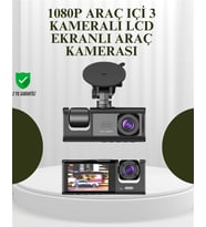 G-sensörlü 3'lü Kayıtlı Araç Kamerası
