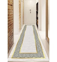 Dijital Baskılı Kaymaz Taban Yıkanabilir Modern Yolluk Ve Koridor Halısı NDU-SD-1071 (Krem)
