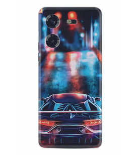 Pova 5 Kılıf Silikon Desen Özel Seri Neon Cars 1724