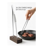 Paslanmaz Çelik Şef Cımbızı 30 Cm – Mutfak Maşası Kızartma Maşası