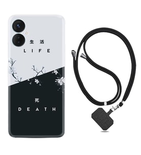 Tecno Spark 9T Kılıf Resimli Boyun Askılı İpli Desenli Silikon Life and Death 1339