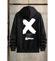 Unisex Sometimes X Baskılı Sweatshirt (Siyah)