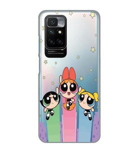 Redmi 10 2022 Uyumlu Powerpuff Girls Desenli Şeffaf Telefon Kılıfı