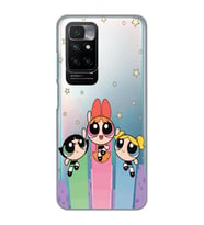 Redmi 10 2022 Uyumlu Powerpuff Girls Desenli Şeffaf Telefon Kılıfı