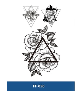 FF-050 ORTA BOY GÜL DESEN GEÇİCİ DÖVME-TATTO