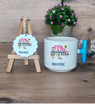 Fizik Öğretmeni Hediye Seti Kupa Bardak T Kulplu ve Anahtarlık Öğretmenler Günü Hediyesi (Model 3)