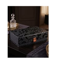 Premium Manyetik Kapaklı Lüks Hediye ve Saklama Kutusu – Siyah Desenli Organizer Box