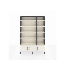 Arges Dolap 10 Raflı 3 Kapaklı 132x30x195 Antrasit-Aytaşı/Aytaşı