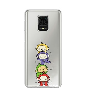 Redmi Note 9 Pro / 9s Uyumlu Teletubbies Tasarımlı Şeffaf Telefon Kılıfı