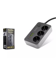 Showmax Sh4626 Akım Korumalı Priz 3'lü + 2 USB + Type-C 2M Siyah