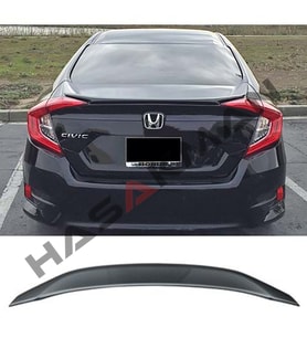 Honda Civic FC5 Bagaj Üstü Anatomik Spoiler V2 Piona Black 2016 2017 2018 2019 2020 2021 İthal