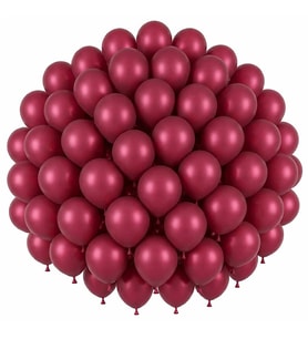 Bordo Renk Lateks Pastel Balon (30 cm) - 50 Adet