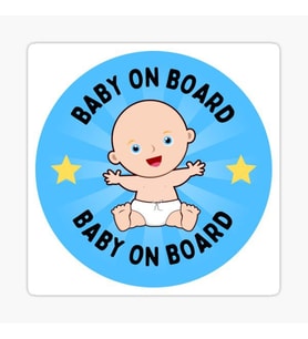Baby On Board Arabada bebek var Araç Sticker Etiket 19CM md16