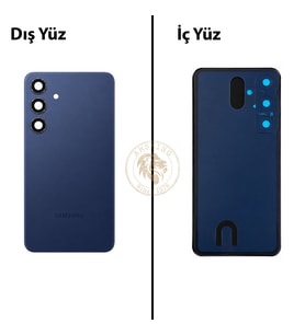 Samsung S24 Plus Safir Mavi Arka Pil Kapağı Batarya Kapağı Lazer Kesim Back Cover