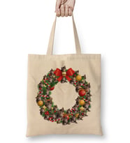 Kittens Multiface Christmas Wreath Bez Çanta Uzun Saplı