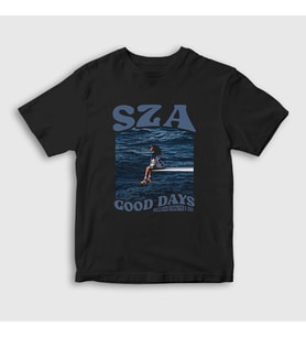 Presmono Unisex Çocuk Siyah Good Days Müzik Sza T-Shirt 475172tt