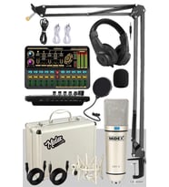 Midex CX1 Platinium Set Efektli Ses Kartı Mikrofon Stand Kayıt Canlı Yayın Seti