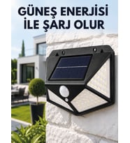 Sensörlü Solar Bahçe Lambası Geniş Açılı LED Aydınlatmalı Balkon Garaj ve Bahçe Işığı