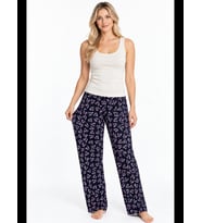 Night Kadın Çizgili Bluz Desenli Askılı Pijama Takımı