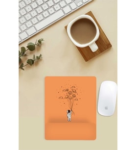 Space Astronot Desenli Bilek Destekli Mouse Pad