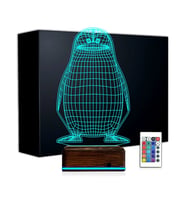 Luvivia Penguen Çocuk Odası Tasarım 3D Lamba - Masa Gece Lambası