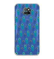PrintiFy General Mobile GM 20 ile Uyumlu Nazar Boncuğu 4  Kamera Korumalı Şeffaf Silikon Kılıf