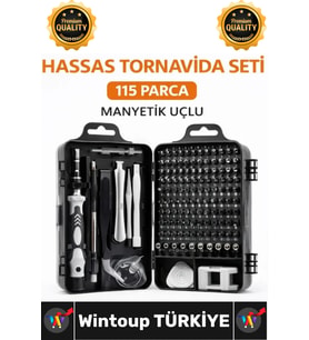 #Tornavida Elektronik Onarım Laptop Telefon Tamiri 115 Parça Manyetik Uçlu Hassas Tornavida Seti