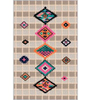 Eliana Home Baskılı, Yıkanabilir Kaymaz Taban Salon Halısı LNA1490 100x150 cm (Bej)
