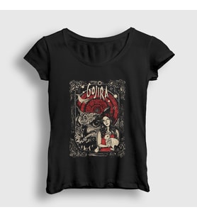 Presmono Kadın Siyah Universe Gojira T-Shirt 414399tt