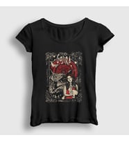 Presmono Kadın Siyah Universe Gojira T-Shirt 414399tt